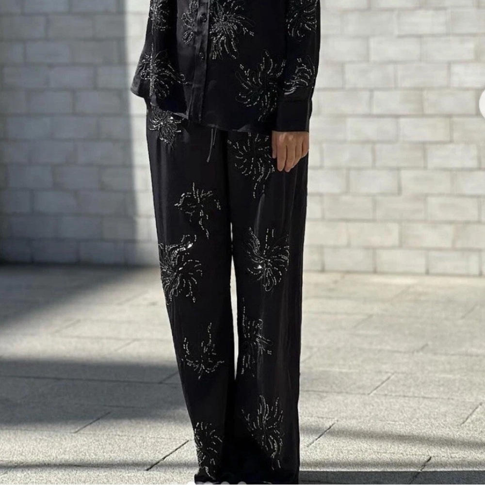 Zara embellished pants